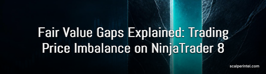 A luminous rectangular void suspended between two dark stone slabs, representing the imbalance of a fair value gap