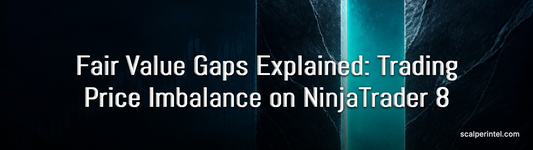 A luminous rectangular void suspended between two dark stone slabs, representing the imbalance of a fair value gap