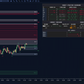 Market Structure Dashboard for NinjaTrader 8 in percent mode, showing multi-timeframe market structure, order blocks, FVGs, NY AM killzone and bullish trend bias score
