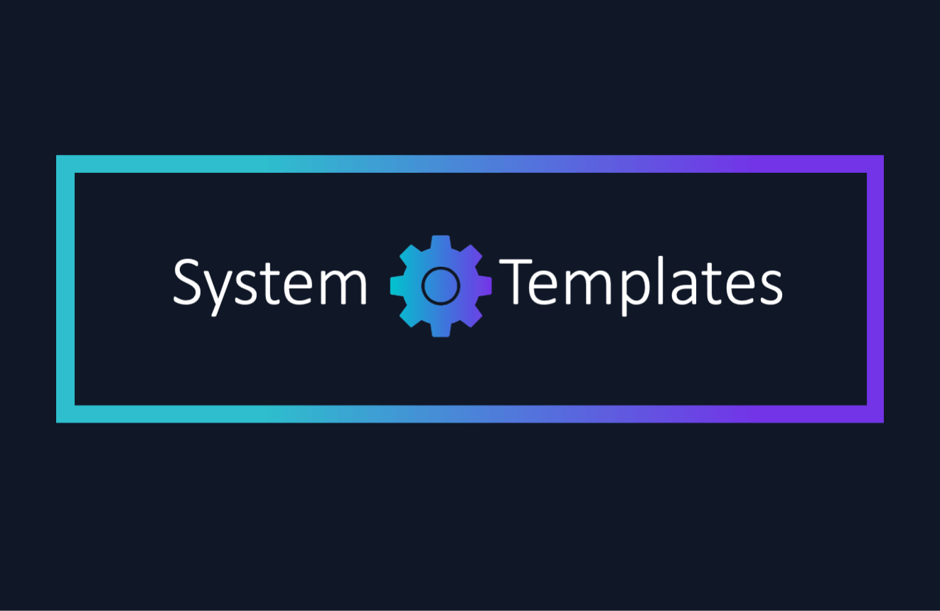 System Templates - ScalperIntel